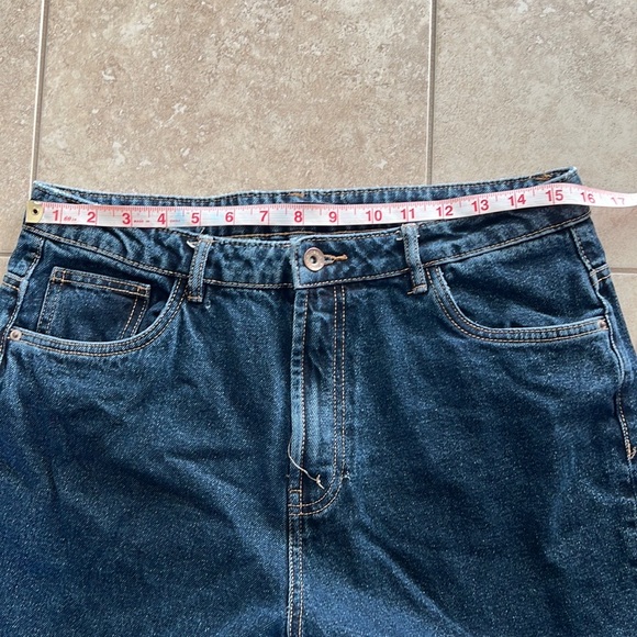 Zara Trafaluc Denimwear High Waisted Baggy Dark Jeans size 10 - Picture 7 of 11